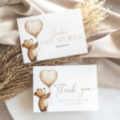 We Can Bearly Wait Baby Shower Beige Bedankt