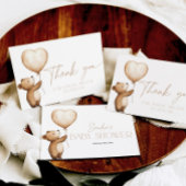 We Can Bearly Wait Baby Shower Beige Bedankt