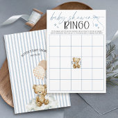 We Can Bearly Wait Baby Shower Bingo Game Card Kaart