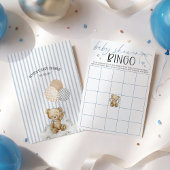 We Can Bearly Wait Baby Shower Bingo Game Card Kaart