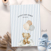 We Can Bearly Wait Baby Shower Bingo Game Card Kaart