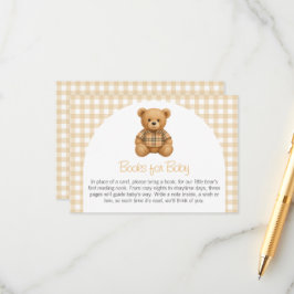 We Can Bearly Wait Baby Shower Boeken voor Baby Informatiekaartje