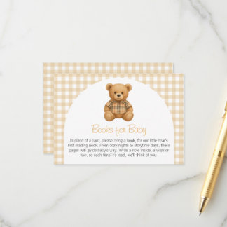 We Can Bearly Wait Baby Shower Boeken voor Baby Informatiekaartje