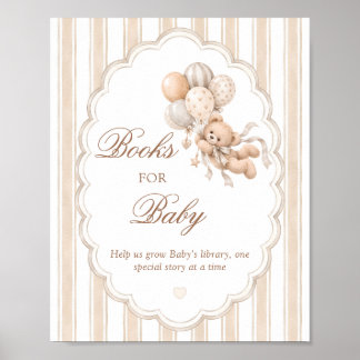 We Can Bearly Wait Baby Shower Books for Baby Poster