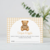 We Can Bearly Wait Baby Shower Diaper Raffle Informatiekaartje (Staand voorkant)