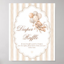 We Can Bearly Wait Baby Shower Diaper Raffle