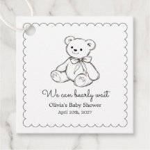 "We Can Bearly Wait" Baby Shower Geslacht Neutraal