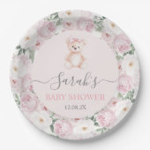 We can Bearly Wait Baby Shower Girl Papieren Bordje (Voorkant)