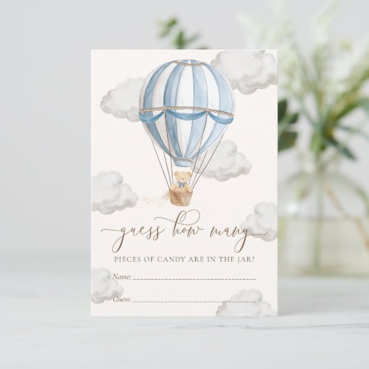 We Can Bearly Wait Baby Shower Guess How Many Card Kaart (Staand voorkant)