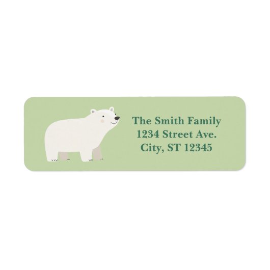We Can Bearly Wait Baby Shower | Ijsbeer Etiket (Voorkant)