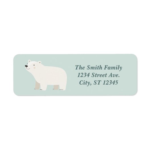 We Can Bearly Wait Baby Shower | IJsbeer Etiket (Voorkant)