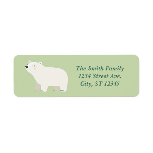 We Can Bearly Wait Baby Shower | IJsbeer Etiket (Voorkant)