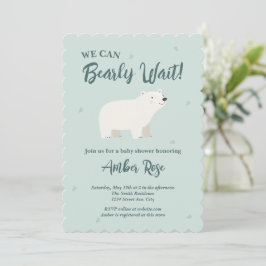 We Can Bearly Wait Baby Shower | IJsbeer Kaart