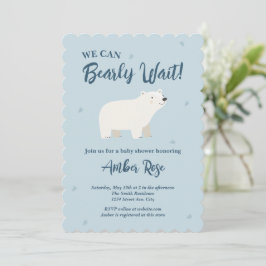 We Can Bearly Wait Baby Shower | IJsbeer Kaart