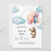We Can Bearly Wait Baby Shower Invitation  Kaart (Voorkant)