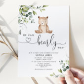 We can bearly wait baby shower invitation kaart