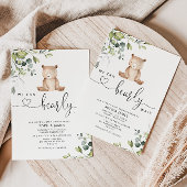 We can bearly wait baby shower invitation kaart