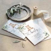 We can bearly wait baby shower invitation kaart