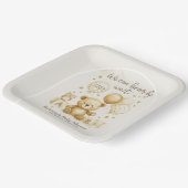 We Can Bearly Wait Baby Shower Invitation Papieren Bordje (Gebogen)