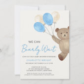 We Can Bearly Wait Baby Shower Kaart (Voorkant)