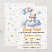 We Can Bearly Wait, Baby Shower Kaart (Voorkant / Achterkant)