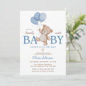 We Can Bearly Wait Baby Shower Kaart (Staand voorkant)