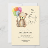 We can bearly wait baby shower kaart (Voorkant)