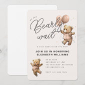 We Can Bearly Wait Baby Shower Kaart (Voorkant / Achterkant)