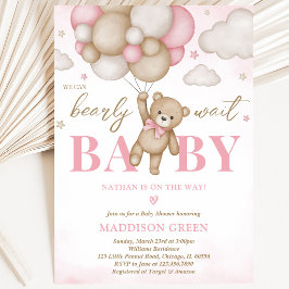 We Can Bearly Wait Baby Shower Kaart