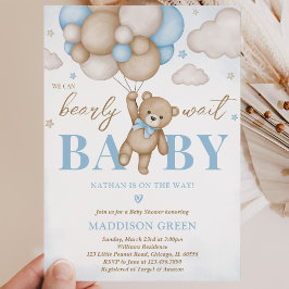 We Can Bearly Wait Baby Shower Kaart
