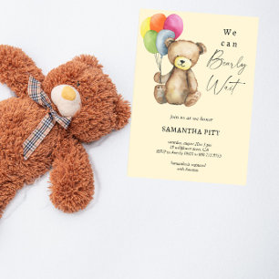 We can bearly wait baby shower kaart