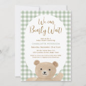We Can Bearly Wait Baby Shower Kaart (Voorkant)