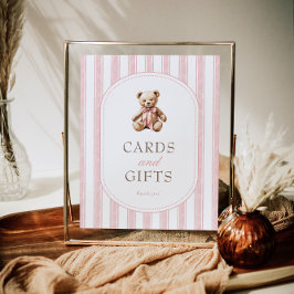 We Can Bearly Wait Baby Shower Kaarten & Cadeaus B Poster