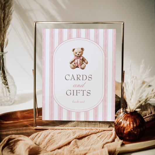 We Can Bearly Wait Baby Shower Kaarten & Cadeaus B Poster