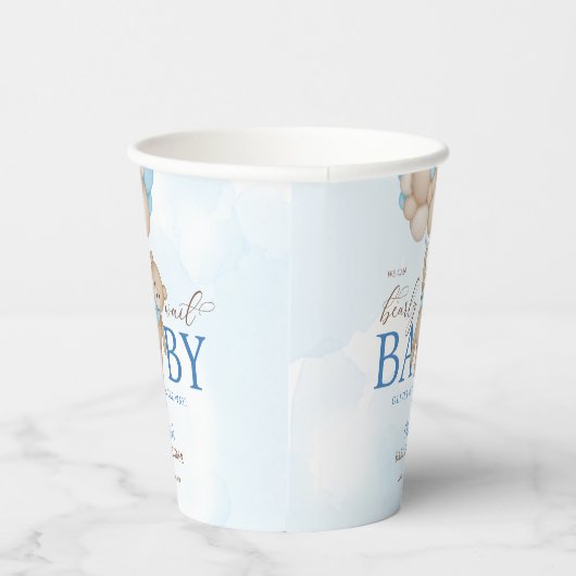 We Can Bearly Wait Baby Shower Papieren Bekers (Rechts)