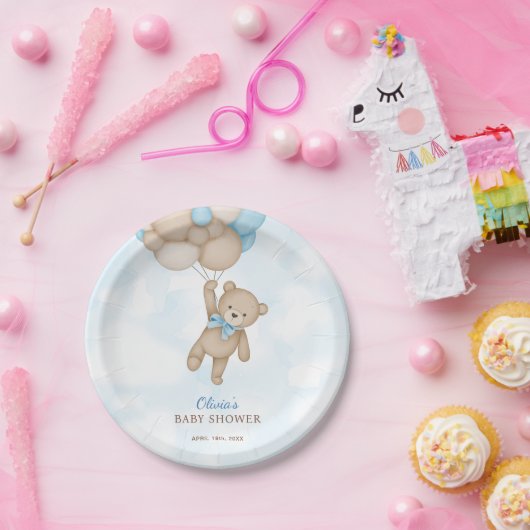 We Can Bearly Wait Baby Shower Papieren Bordje (Feest)