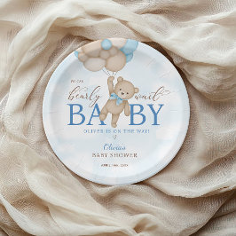 We Can Bearly Wait Baby Shower Papieren Bordje