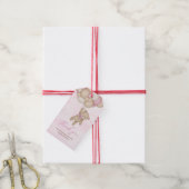 We Can Bearly Wait Baby Shower Pink Thank You Cadeaulabel (Met Touw)