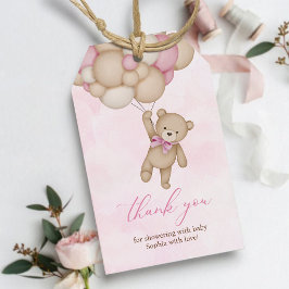 We Can Bearly Wait Baby Shower Pink Thank You Cadeaulabel
