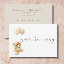 We Can Bearly Wait Baby Shower Raad hoeveel kaart
