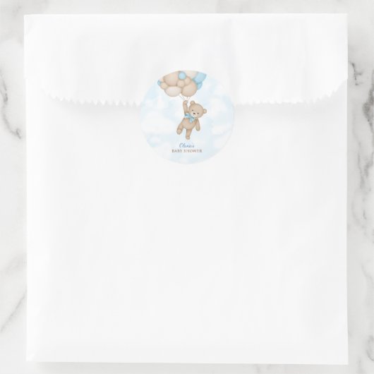 We Can Bearly Wait Baby Shower Ronde Sticker (Tas)