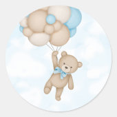 We Can Bearly Wait Baby Shower Ronde Sticker (Voorkant)
