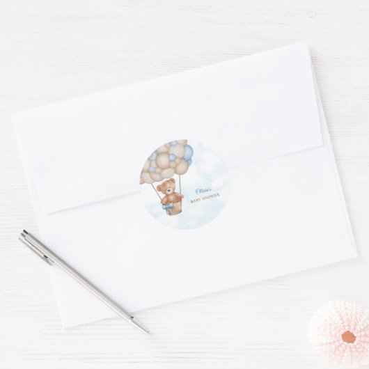 We Can Bearly Wait Baby Shower Ronde Sticker (Envelop)