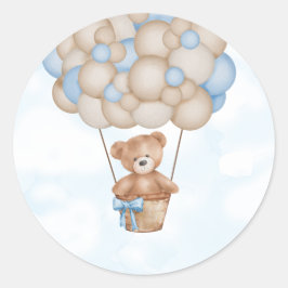 We Can Bearly Wait Baby Shower Ronde Sticker