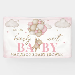 We Can Bearly Wait Baby Shower Slagbanner Spandoek
