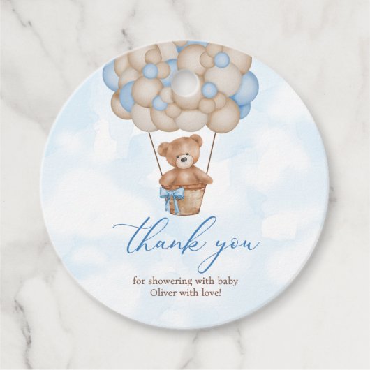 We Can Bearly Wait Baby Shower Thank You Bedankjes Labels (Voorkant)