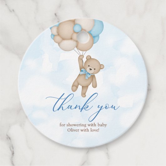 We Can Bearly Wait Baby Shower Thank You Bedankjes Labels (Voorkant)