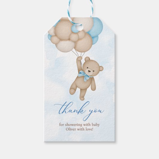 We Can Bearly Wait Baby Shower Thank You Cadeaulabel (Voorkant)