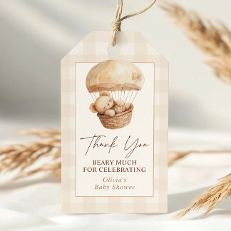 We Can Bearly Wait Baby Shower Thank You Favor Cadeaulabel