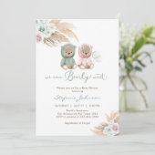 We Can Bearly Wait Baby Shower Uitnodiging (Staand voorkant)